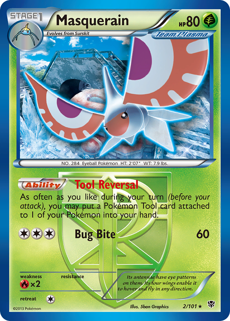 Masquerain (2/101) [Black & White: Plasma Blast] - Card Brawlers | Quebec | Canada | Yu-Gi-Oh!