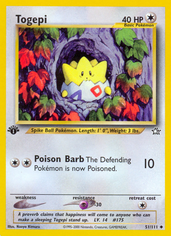 Togepi (51/111) [Neo Genesis 1st Edition] - Card Brawlers | Quebec | Canada | Yu-Gi-Oh!