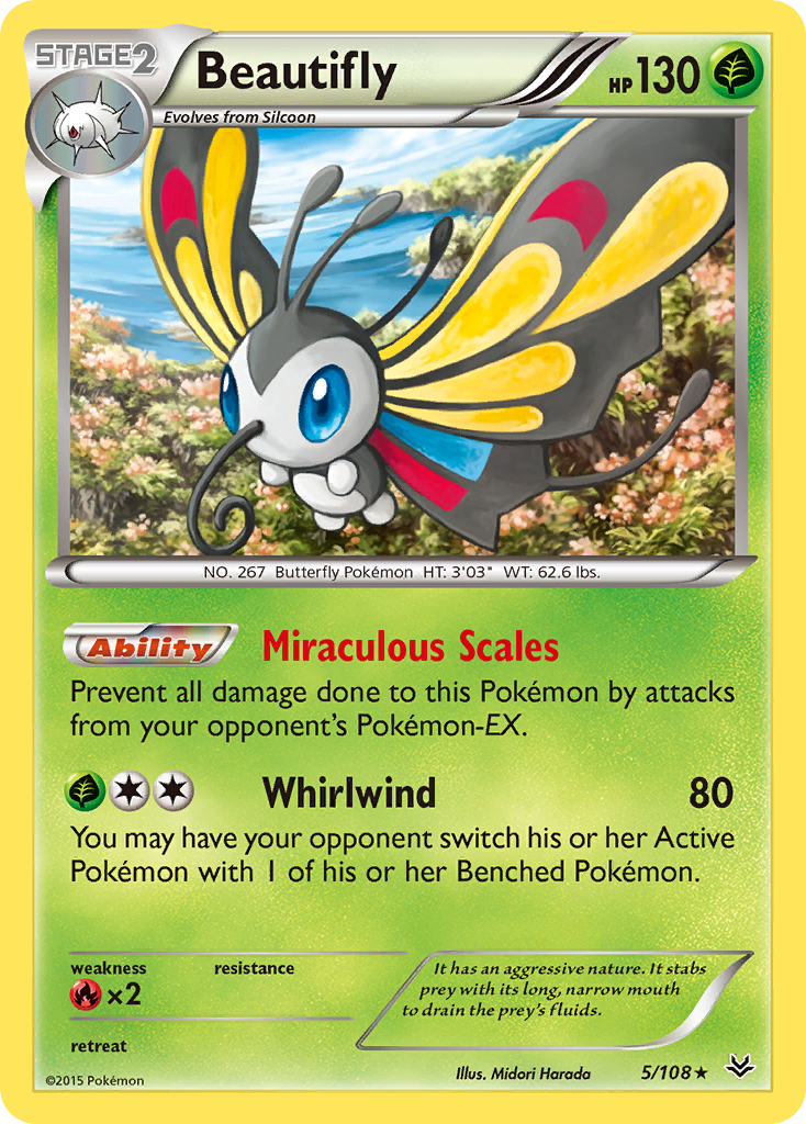 Beautifly (5/108) [XY: Roaring Skies] - Card Brawlers | Quebec | Canada | Yu-Gi-Oh!