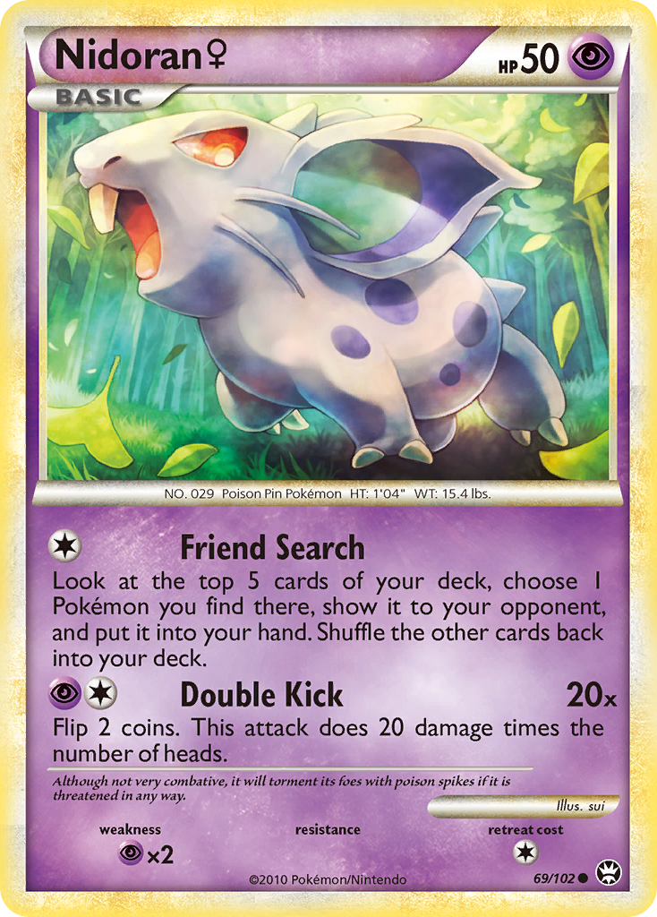Nidoran (69/102) (Female) [HeartGold & SoulSilver: Triumphant] - Card Brawlers | Quebec | Canada | Yu-Gi-Oh!