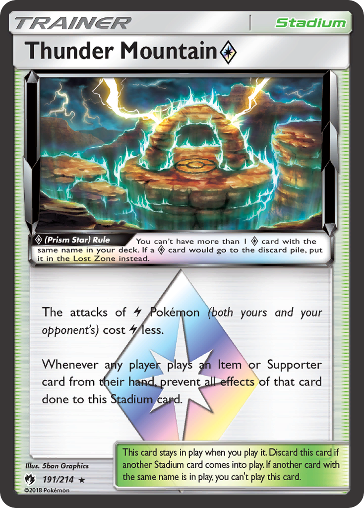 Thunder Mountain (191/214) (Prism Star) [Sun & Moon: Lost Thunder] - Card Brawlers | Quebec | Canada | Yu-Gi-Oh!