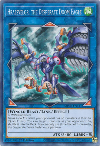 Hraesvelgr, the Desperate Doom Eagle [MP20-EN141] Common - Card Brawlers | Quebec | Canada | Yu-Gi-Oh!