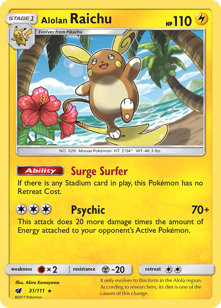 Alolan Raichu (31/111) [Sun & Moon: Crimson Invasion] - Card Brawlers | Quebec | Canada | Yu-Gi-Oh!
