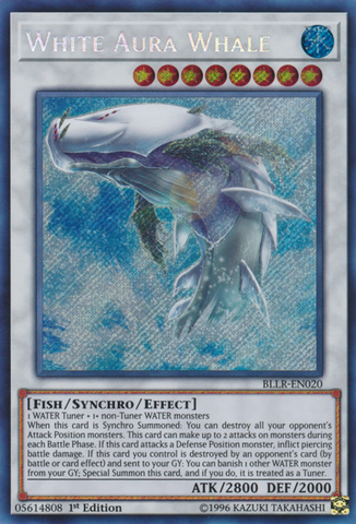 White Aura Whale [BLLR-EN020] Secret Rare - Card Brawlers | Quebec | Canada | Yu-Gi-Oh!