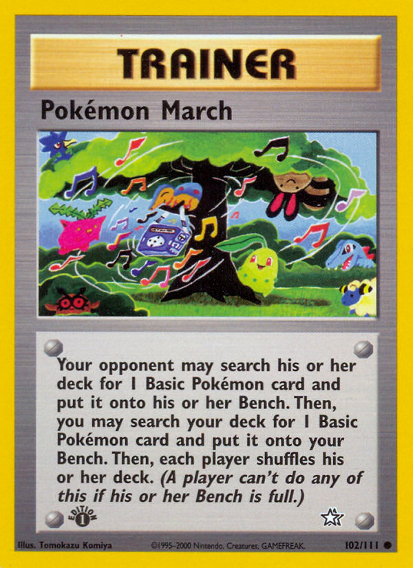 Pokemon March (102/111) [Neo Genesis 1st Edition] - Card Brawlers | Quebec | Canada | Yu-Gi-Oh!