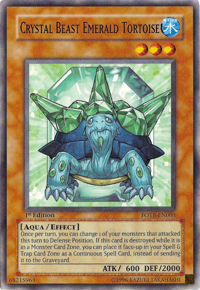 Crystal Beast Emerald Tortoise [FOTB-EN003] Common - Card Brawlers | Quebec | Canada | Yu-Gi-Oh!