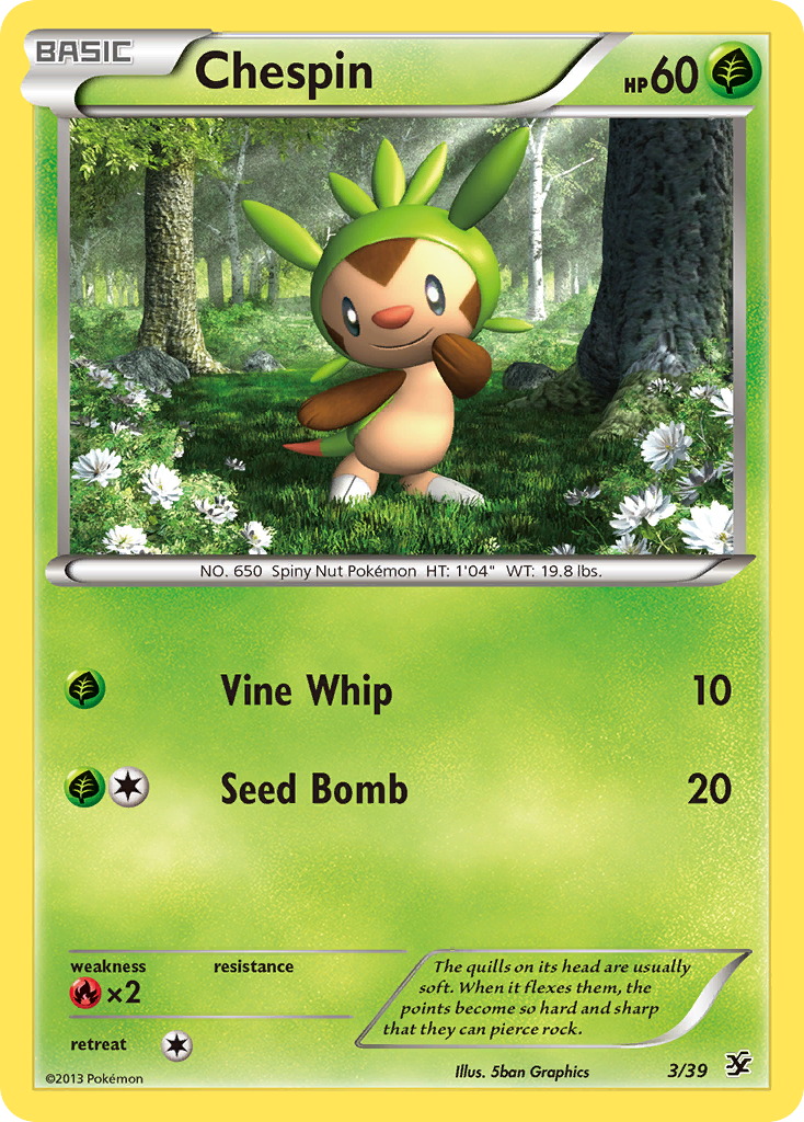 Chespin (3/39) [XY: Kalos Starter Set] - Card Brawlers | Quebec | Canada | Yu-Gi-Oh!