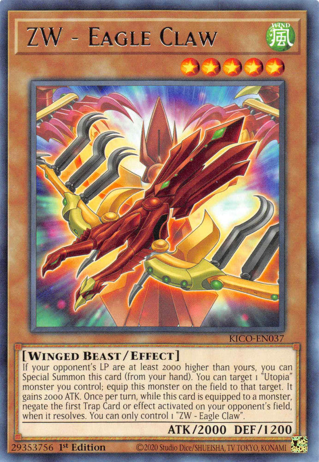 ZW - Eagle Claw [KICO-EN037] Rare - Card Brawlers | Quebec | Canada | Yu-Gi-Oh!