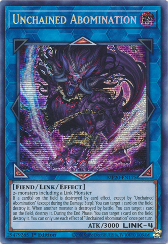 Unchained Abomination [MP20-EN175] Prismatic Secret Rare - Card Brawlers | Quebec | Canada | Yu-Gi-Oh!
