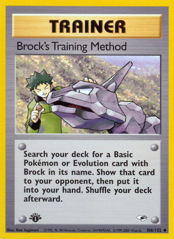 Brock's Training Method (106/132) [Gym Heroes 1st Edition] - Card Brawlers | Quebec | Canada | Yu-Gi-Oh!