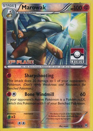 Marowak (78/162) (League Promo 3rd Place) [XY: BREAKthrough] - Card Brawlers | Quebec | Canada | Yu-Gi-Oh!