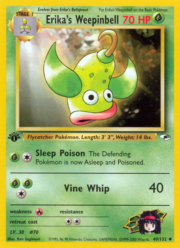 Erika's Weepinbell (49/132) [Gym Heroes 1st Edition] - Card Brawlers | Quebec | Canada | Yu-Gi-Oh!