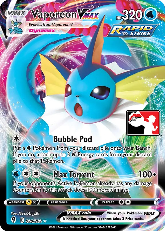 Vaporeon VMAX (030/203) [Prize Pack Series One] - Card Brawlers | Quebec | Canada | Yu-Gi-Oh!