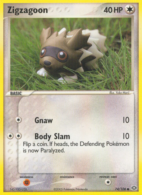 Zigzagoon (74/106) [EX: Emerald] - Card Brawlers | Quebec | Canada | Yu-Gi-Oh!