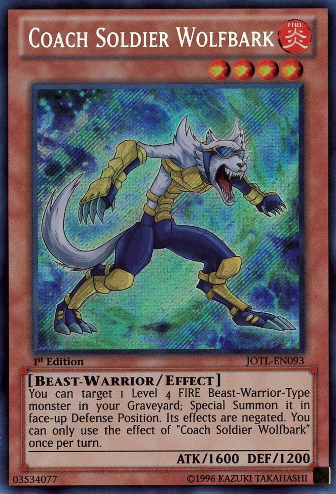 Coach Soldier Wolfbark [JOTL-EN093] Secret Rare - Yu-Gi-Oh! - Card Brawlers | Quebec | Canada |