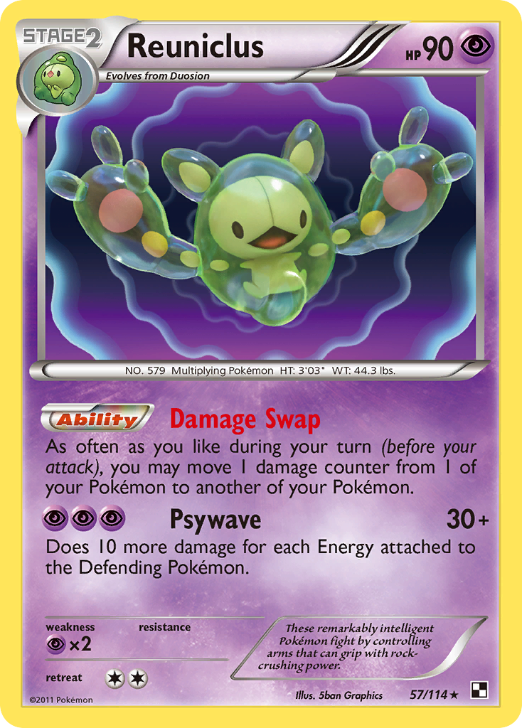 Reuniclus (57/114) [Black & White: Base Set] - Card Brawlers | Quebec | Canada | Yu-Gi-Oh!