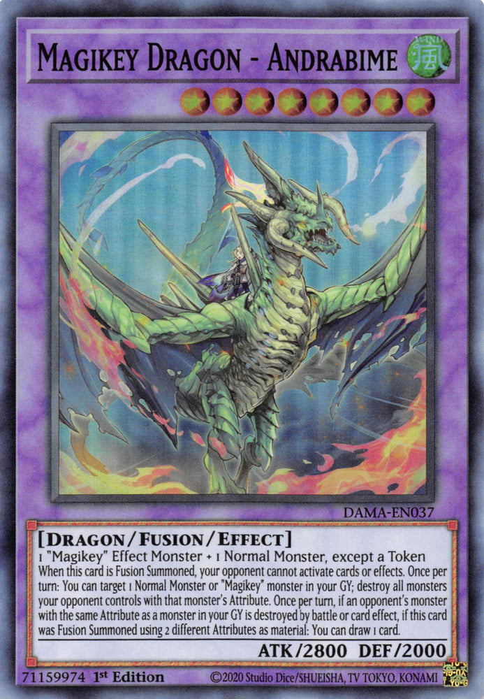 Magikey Dragon - Andrabime [DAMA-EN037] Super Rare - Card Brawlers | Quebec | Canada | Yu-Gi-Oh!