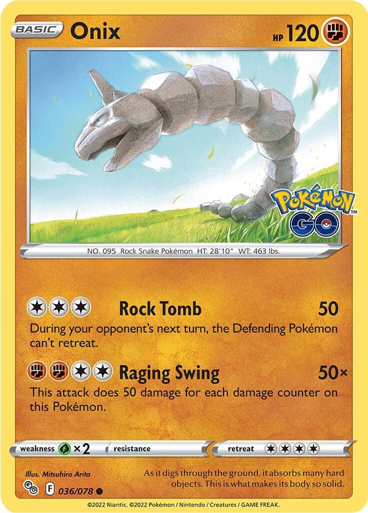 Onix (036/078) [Pokémon GO] - Card Brawlers | Quebec | Canada | Yu-Gi-Oh!