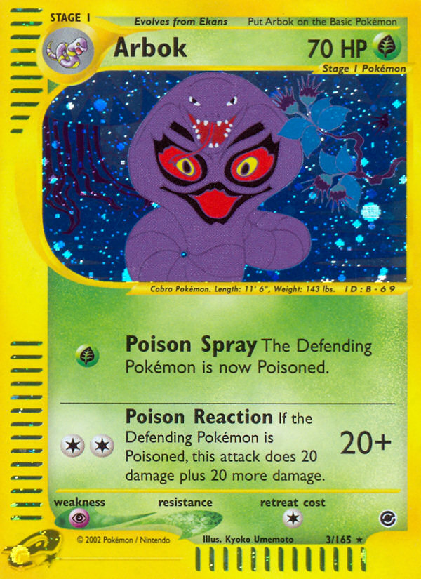 Arbok (3/165) [Expedition: Base Set] - Card Brawlers | Quebec | Canada | Yu-Gi-Oh!