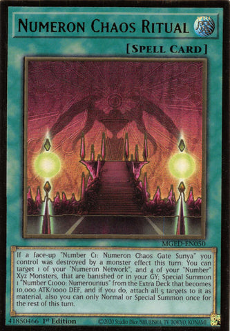 Numeron Chaos Ritual [MGED-EN050] Gold Rare - Card Brawlers | Quebec | Canada | Yu-Gi-Oh!