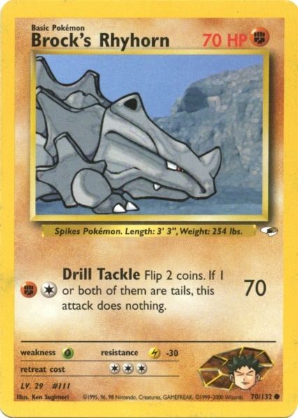 Brock's Rhyhorn (70/132) [Gym Heroes Unlimited] - Card Brawlers | Quebec | Canada | Yu-Gi-Oh!