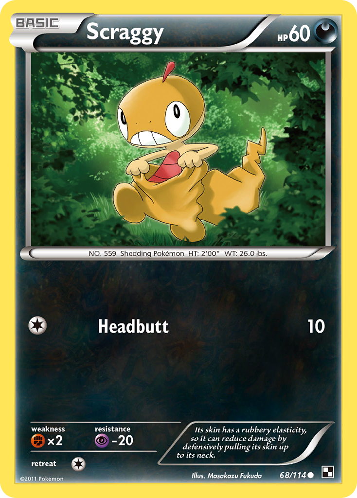 Scraggy (68/114) [Black & White: Base Set] - Card Brawlers | Quebec | Canada | Yu-Gi-Oh!