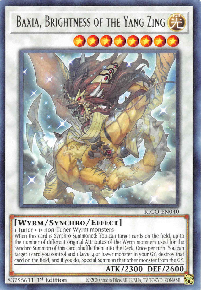 Baxia, Brightness of the Yang Zing [KICO-EN040] Rare - Card Brawlers | Quebec | Canada | Yu-Gi-Oh!