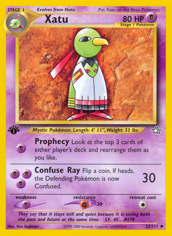 Xatu (52/111) [Neo Genesis 1st Edition] - Card Brawlers | Quebec | Canada | Yu-Gi-Oh!