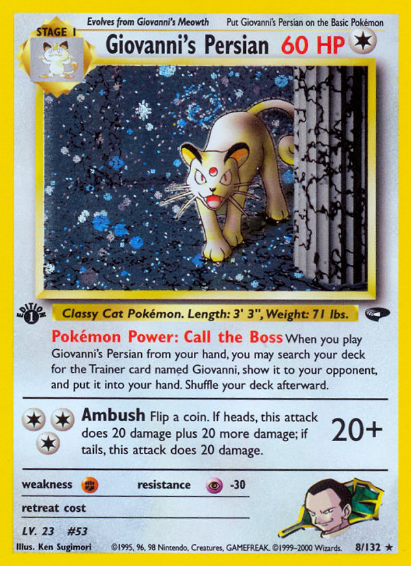 Giovanni's Persian (8/132) [Gym Challenge 1st Edition] - Card Brawlers | Quebec | Canada | Yu-Gi-Oh!