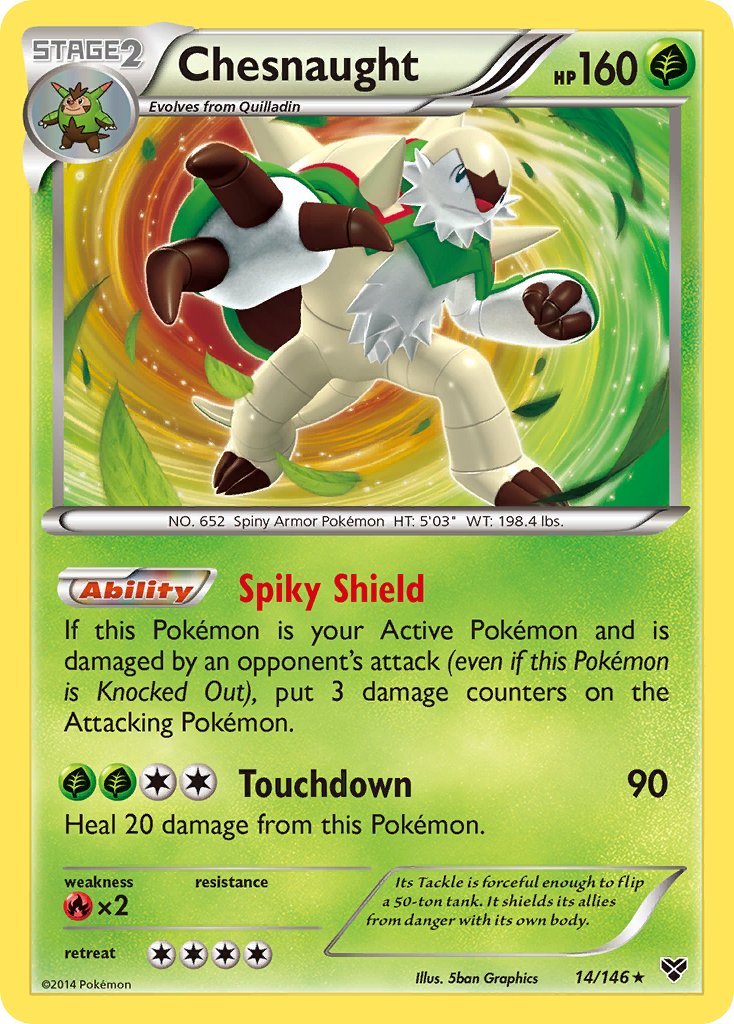 Chesnaught (14/146) (Cosmos Holo) (Blister Exclusive) [XY: Base Set] - Card Brawlers | Quebec | Canada | Yu-Gi-Oh!