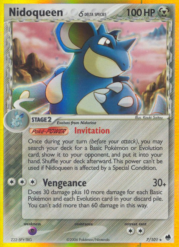 Nidoqueen (7/101) (Delta Species) [EX: Dragon Frontiers] - Card Brawlers | Quebec | Canada | Yu-Gi-Oh!