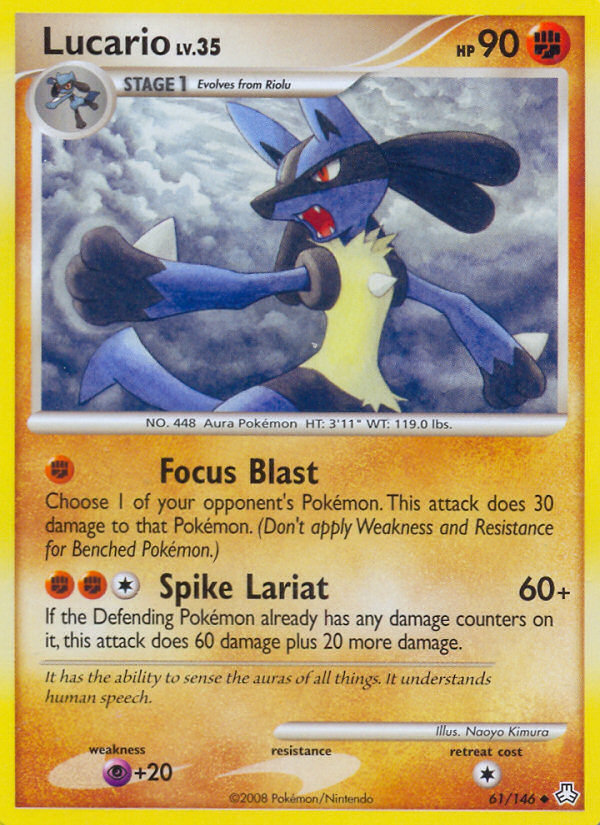 Lucario (61/146) [Diamond & Pearl: Legends Awakened] - Card Brawlers | Quebec | Canada | Yu-Gi-Oh!