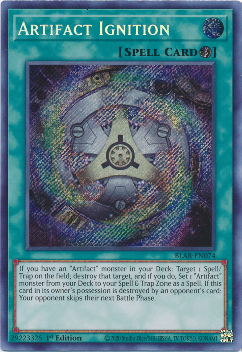 Artifact Ignition [BLAR-EN074] Secret Rare - Card Brawlers | Quebec | Canada | Yu-Gi-Oh!