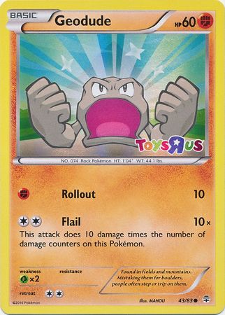 Geodude (43/83) (Toys R Us Promo) [XY: Generations] - Card Brawlers | Quebec | Canada | Yu-Gi-Oh!