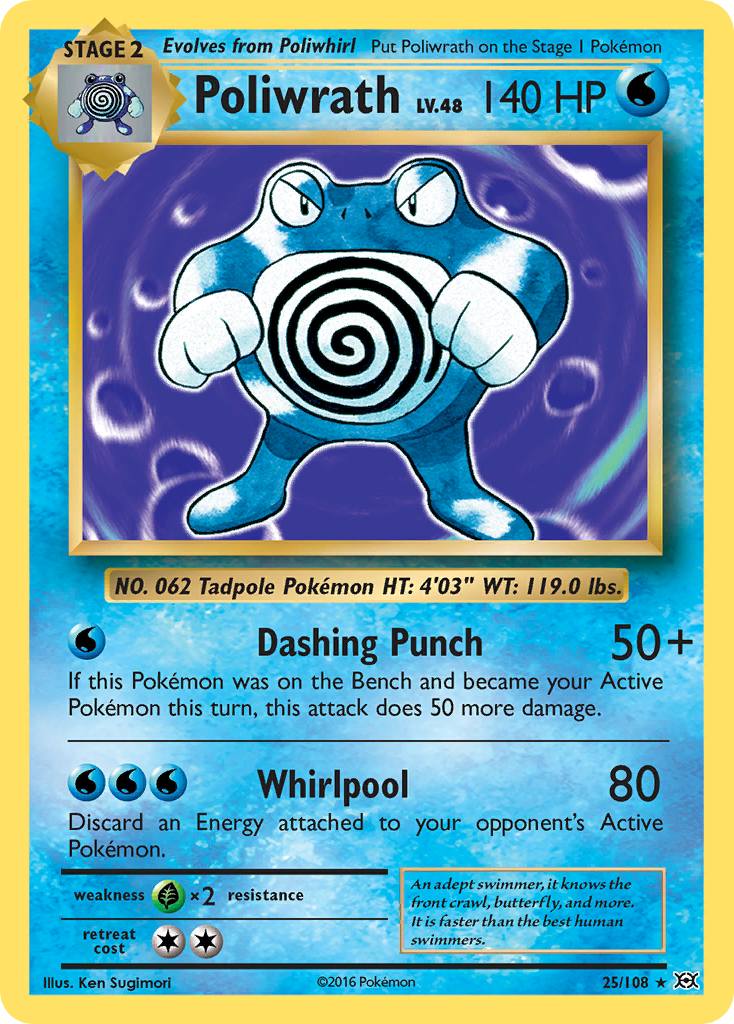 Poliwrath (25/108) [XY: Evolutions] - Card Brawlers | Quebec | Canada | Yu-Gi-Oh!
