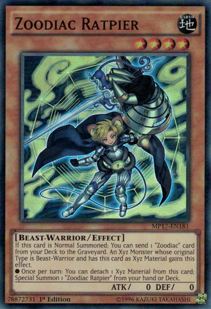 Zoodiac Ratpier [MP17-EN181] Super Rare - Card Brawlers | Quebec | Canada | Yu-Gi-Oh!