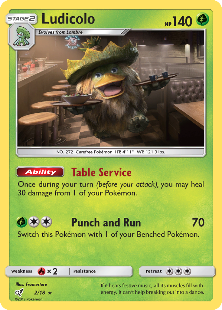 Ludicolo (2/18) [Sun & Moon: Detective Pikachu] - Card Brawlers | Quebec | Canada | Yu-Gi-Oh!