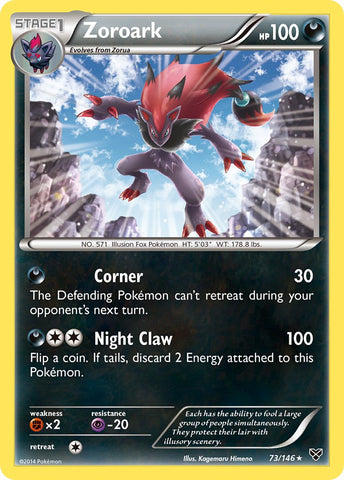 Zoroark (73/146) (Cosmos Holo) (Blister Exclusive) [XY: Base Set] - Card Brawlers | Quebec | Canada | Yu-Gi-Oh!