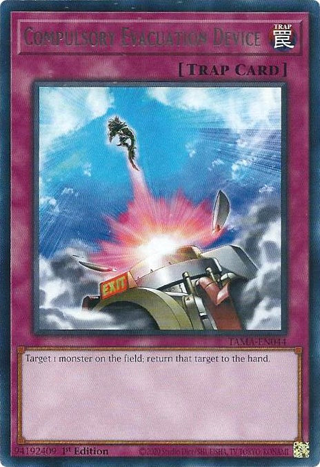 Compulsory Evacuation Device [TAMA-EN044] Rare - Card Brawlers | Quebec | Canada | Yu-Gi-Oh!