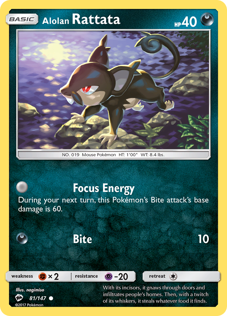 Alolan Rattata (81/147) [Sun & Moon: Burning Shadows] - Card Brawlers | Quebec | Canada | Yu-Gi-Oh!