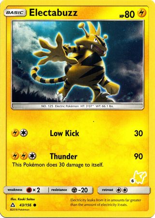 Electabuzz (43/156) (Pikachu Stamp #6) [Battle Academy 2020] - Card Brawlers | Quebec | Canada | Yu-Gi-Oh!