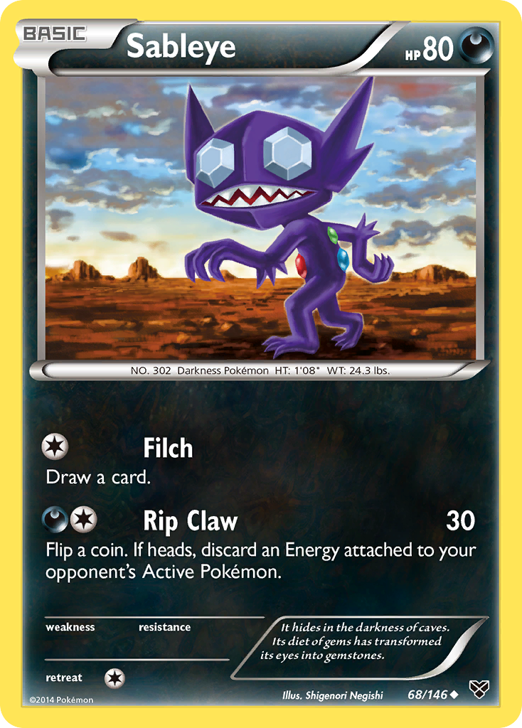 Sableye (68/146) [XY: Base Set] - Card Brawlers | Quebec | Canada | Yu-Gi-Oh!
