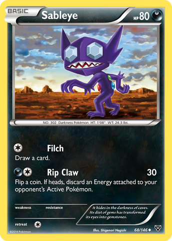 Sableye (68/146) [XY: Base Set] - Card Brawlers | Quebec | Canada | Yu-Gi-Oh!