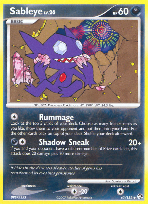 Sableye (63/132) [Diamond & Pearl: Secret Wonders] - Card Brawlers | Quebec | Canada | Yu-Gi-Oh!