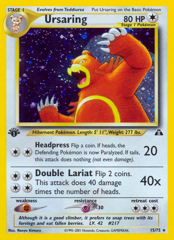 Ursaring (15/75) [Neo Discovery 1st Edition] - Card Brawlers | Quebec | Canada | Yu-Gi-Oh!
