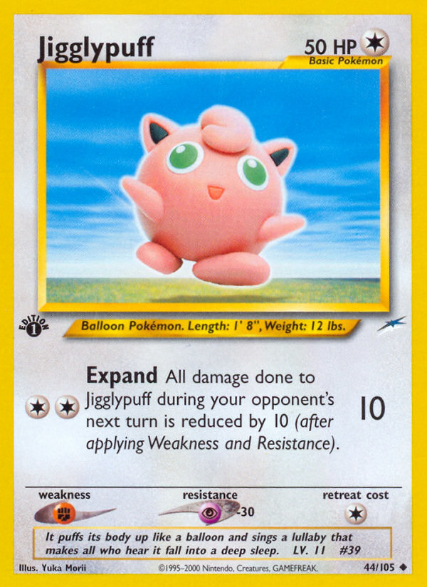 Jigglypuff (44/105) [Neo Destiny 1st Edition] - Card Brawlers | Quebec | Canada | Yu-Gi-Oh!