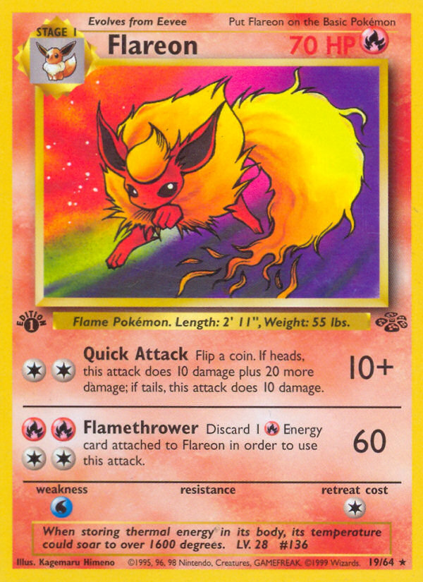 Flareon (19/64) [Jungle 1st Edition] - Card Brawlers | Quebec | Canada | Yu-Gi-Oh!