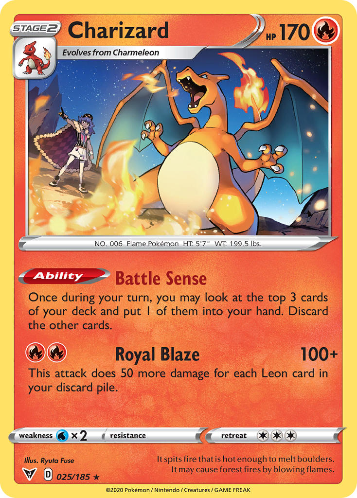 Charizard (025/185) [Sword & Shield: Vivid Voltage] - Card Brawlers | Quebec | Canada | Yu-Gi-Oh!