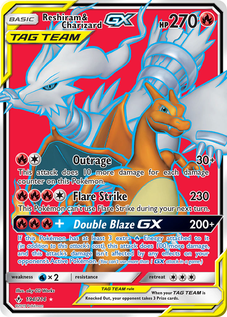 Reshiram & Charizard GX (194/214) [Sun & Moon: Unbroken Bonds] - Card Brawlers | Quebec | Canada | Yu-Gi-Oh!