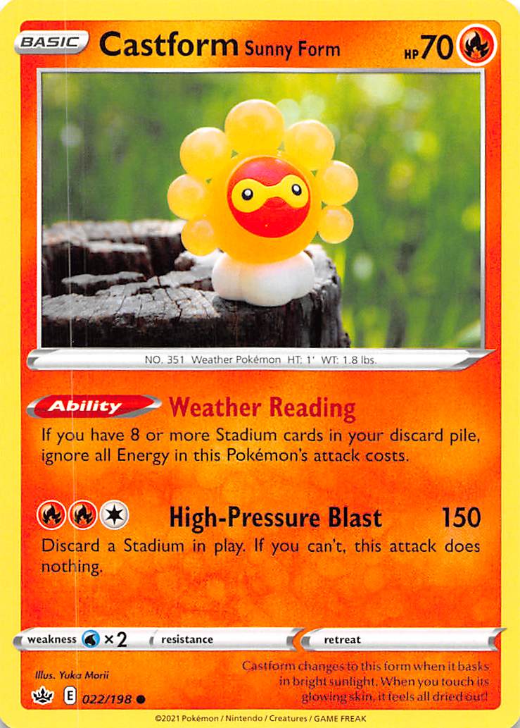 Castform Sunny Form (022/198) [Sword & Shield: Chilling Reign] - Card Brawlers | Quebec | Canada | Yu-Gi-Oh!